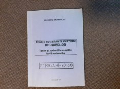Ecuatii cu Derivate Partiale de Ordinul doi Nicolae Popoviciu AUTOGRAF