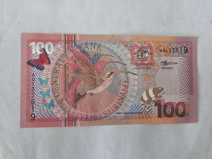 Surinam 100 Gulden 2000 Noua