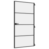 Cumpara ieftin Usa interior negru 102,5x201,5 cm sticla securiz./aluminiu slim