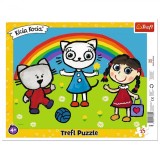Puzzle carton tip plansa,Kitty,25piese,+4 ani