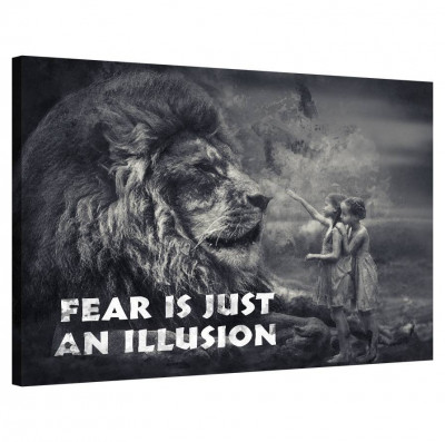 Tablou Canvas, Tablofy, Fear Is Just An Illusion, Printat Digital, 100 &amp;times; 70 cm foto