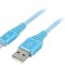 Cablu USB 2.0 A la Micro B Aurit 1m Turcoaz