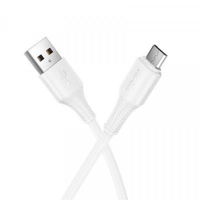 Cablu Date si Incarcare USB-A - microUSB HOCO X120, 18W, 1m, Alb foto
