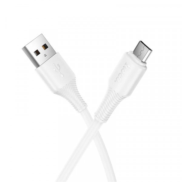 Cablu Date si Incarcare USB-A - microUSB HOCO X120, 18W, 1m, Alb