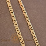 Cumpara ieftin Lant gros unisex placat cu aur 18K, model elegant cu zale - 55 60 cm