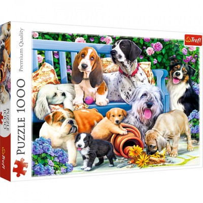 PUZZLE TREFL 1000 CAINI IN GRADINA foto