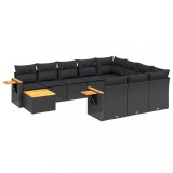 Cumpara ieftin Patio Sofa Set 11-Locuri Black