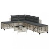 Set Mobilier Gradina Coltar Gossi, 3 Piese, Poliratan Gri Deschis, Perne Incluse