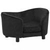 Canapea pentru caini, negru, 69x49x40 cm, plus