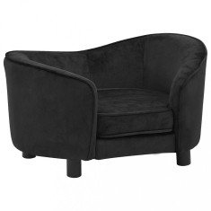 Canapea pentru caini, negru, 69x49x40 cm, plus