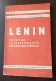 V. I. Lenin - Cu privire la caracterizarea romantismului economic (Sismondi...)