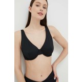 Hollister Co. sutien de baie culoarea negru, cupa moale