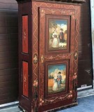 Dulap pictat manual din anii 1854