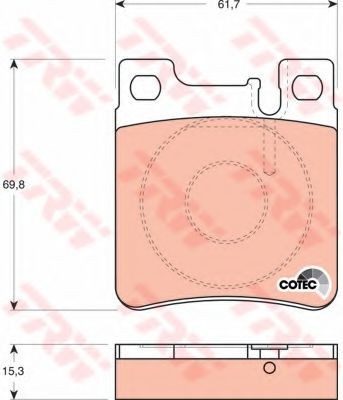 Set placute frana,frana disc MERCEDES C-CLASS (W203) (2000 - 2007) TRW GDB1123 foto