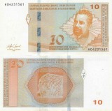 BOSNIA HERTEGOVINA █ bancnota █ 10 Konvertibilnih Marka █ 2019 █ P-81 BiH █ UNC