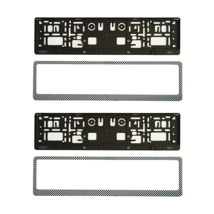 SUPORT NUMAR INMATRICULARE MEGA DRIVE CARBON SET 2 BUC 45191