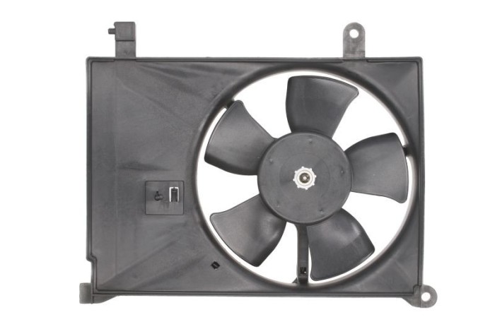 GMV radiator electroventilator Daewoo Lanos, 05.1997-2008, motor 1.4, 1.5, 1.6 16V, benzina, cutie manuala, cu AC, 255; 2 pini