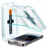 Set 2 folii iPhone 14 Pro sticla securizata Transparenta Spigen T-FIT, Techsuit