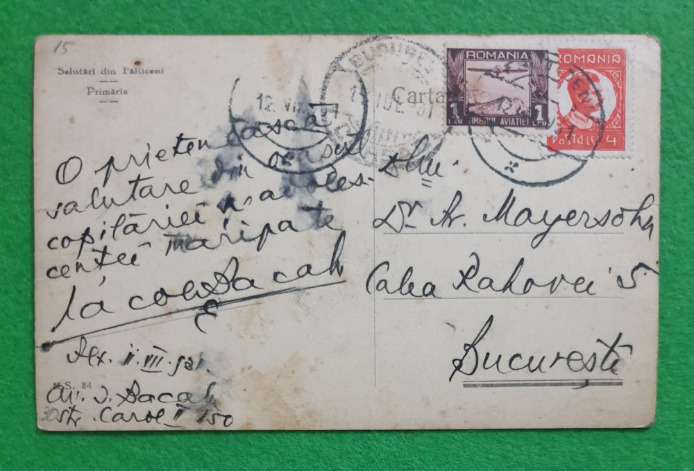 Carte postala Salutari din Falticeni Primaria | arhiva Okazii.ro