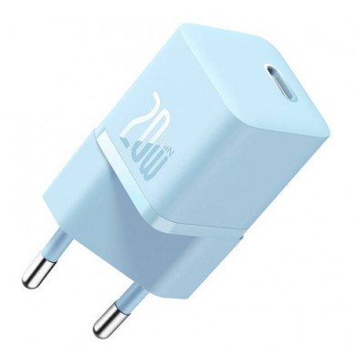 INCARCATOR retea Baseus Mini, GaN5 Fast Charger 20W, 1 x USB Type-C 5V/3A, albastru &amp;quot;CCGN050103&amp;quot; (timbru verde 0.18 lei) - 6932172625337 foto