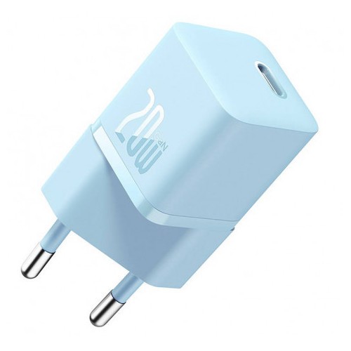 INCARCATOR retea Baseus Mini, GaN5 Fast Charger 20W, 1 x USB Type-C 5V/3A, albastru &quot;CCGN050103&quot; (timbru verde 0.18 lei) - 6932172625337