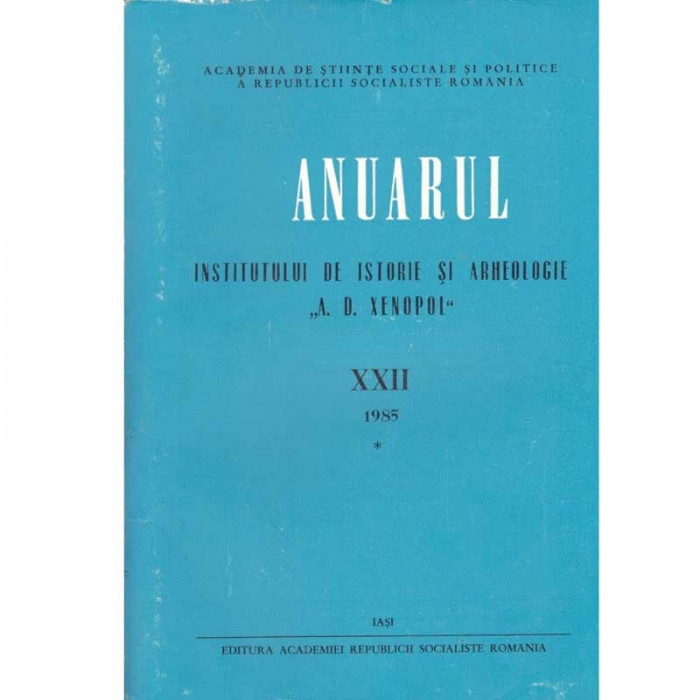- Anuarul de istorie si arheologie &quot;A.D. Xenopol&quot; XXII vol.1+2 - 133797