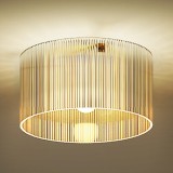 HOMCOM Plafonier LED 40W cu bază E27 modern pentru sufragerie, hol, sufragerie, bucătărie, transparent | Aosom Romania