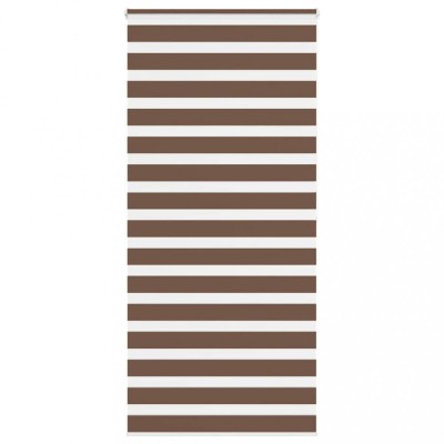 Jaluzea tip zebra maro lățime țesătură 110,9 cm poliester foto