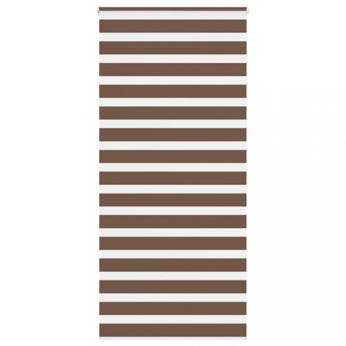 Jaluzea tip zebra maro lățime țesătură 110,9 cm poliester