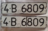 Pereche numere auto &icirc;nmatriculare vechi rom&acirc;nești din perioada comunista București