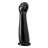 Dildo gros SUMMUM by Gangbangster Hasta la Victoria, &icirc;n formă de m&acirc;nă, bază cu ventuză, diametru 8 cm, lungime inserabilă 30 cm, negru
