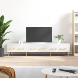 Cumpara ieftin Comodă TV, alb extralucios, 150x36x30 cm, lemn prelucrat