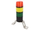 Coloană de semnalizare LED Roșu/Galben/Verde - 18&divide;32V DC, IP54