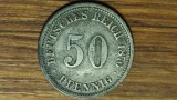 Germania - argint - moneda colectie 50 Pfennig 1876 A - AG 0.900, valoare mare !