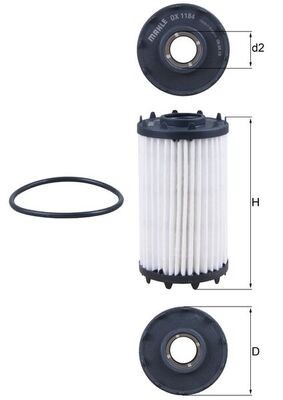 MAHLE OX 1184D Filtru ulei foto
