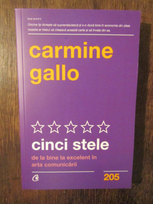 CINCI STELE , DE LA BINE LA EXCELENT IN ARTA COMUNICARII de CARMINE GALLO , 2020 foto