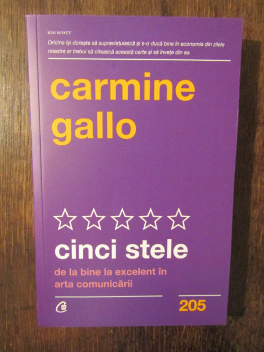 CINCI STELE , DE LA BINE LA EXCELENT IN ARTA COMUNICARII de CARMINE GALLO , 2020