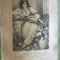G189-I- Fotogravura veche pe panza anii 1900. Vanzatoare de flori.