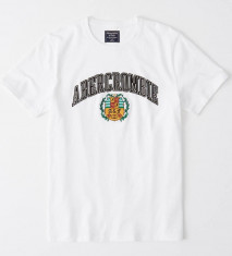 Tricou Abercrombie &amp;amp; Fitch alb mas M -Reducere finala!! foto