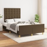 vidaXL Cadru de pat fără saltea, maro &icirc;nchis, 120x200 cm, textil