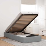 VidaXL Cadru de pat otoman fără saltea țesătură gri deschis 100x200 cm