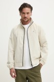 Tommy Jeans geaca barbati, culoarea bej, de tranzitie, DM0DM15382