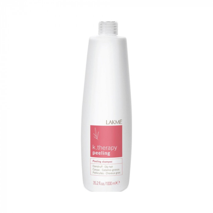 Sampon antimatreata pentru par gras, Lakme K.Therapy, Peeling oily shampoo, 1000ml