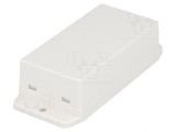 Carcasă universală ABS albă 45,6x90x27,5mm