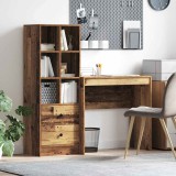 vidaXL Birou cu spațiu de depozitare 2 pcs Lemn Vechi 80 x 40 x 76 cm 3337319