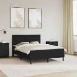 vidaXL Cadru de pat cu benzi LED Negru 120 x 200 cm Piele artificială 3414995