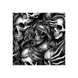 Cumpara ieftin Sticker decorativ, Craniu, Negru, 55 cm, 6504ST, Oem