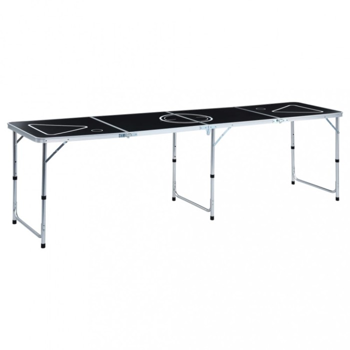 Gossi masa de joc cu bere tip ping pong, pliabila, negru, 240 cm