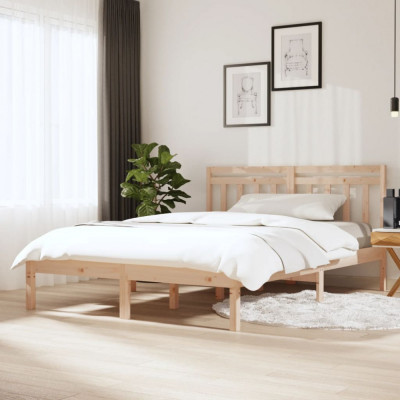 Cadru de pat mic dublu 4FT, 120x190 cm, lemn masiv GartenMobel Dekor foto