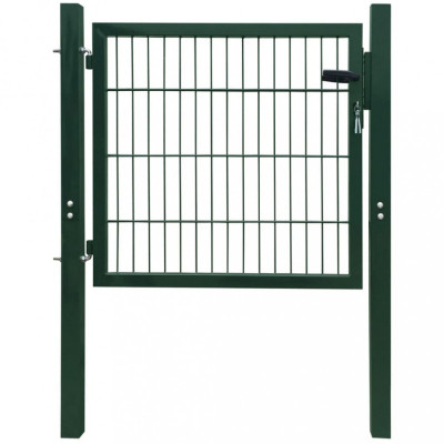 vidaXL Poartă pentru gard 2D (simplă), verde, 106x130 cm foto